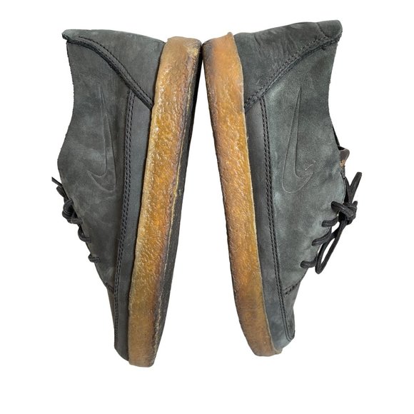 Nike 6.0 Rizal 454287-002 Low Black Leather Sneakers Crepe Sole Men’s Size 7.5 - Picture 5 of 7